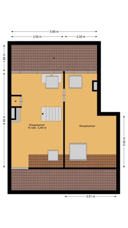 Floorplan - Von Bönninghausenlaan 21, 2161 ES Lisse