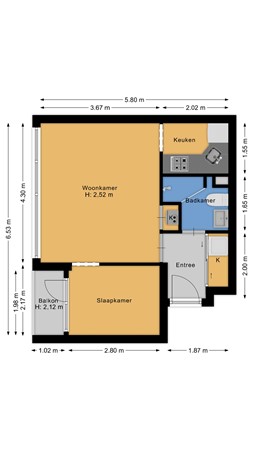 Floorplan - Tesselschadeplein 37, 2026 SW Haarlem