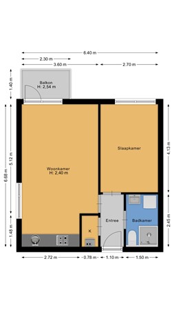 Floorplan - Narcisplantsoen 4, 2015 AH Haarlem