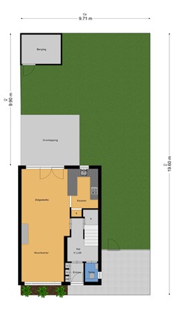 Floorplan - Melklaan 36, 1951 BT Velsen-Noord