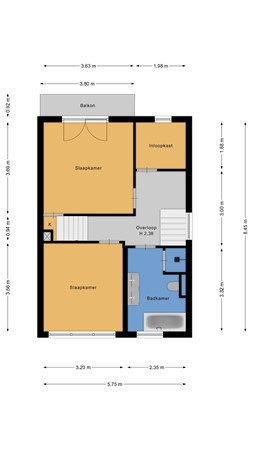 Floorplan - Melklaan 36, 1951 BT Velsen-Noord
