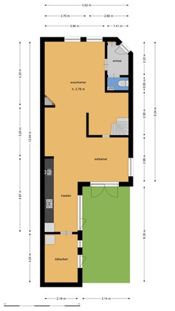 Floorplan - Atjehstraat 8a, 2022 BP Haarlem