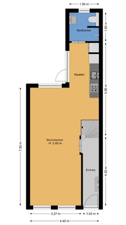 Floorplan - Zomerstraat 25, 2033 EN Haarlem