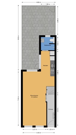 Floorplan - Zomerstraat 25, 2033 EN Haarlem