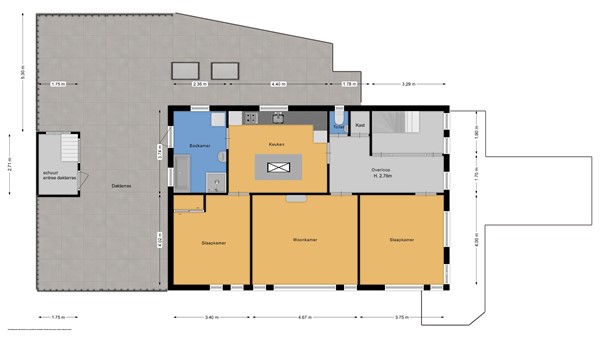 Floorplan - Scheijbeecklaan 32, 1942 LX Beverwijk