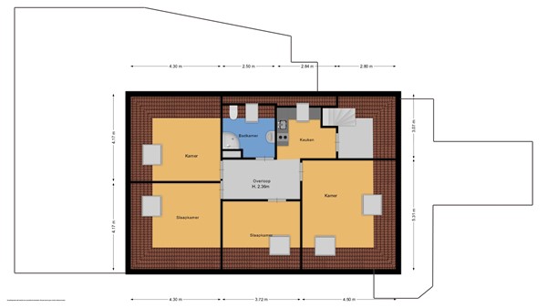 Floorplan - Scheijbeecklaan 32, 1942 LX Beverwijk