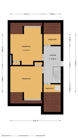 Floorplan - Lodewijk van Deijssellaan 174, 2024 AA Haarlem