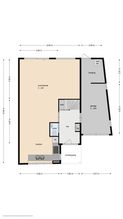 Floorplan - Kloosring 63, 3261 SG Oud-Beijerland