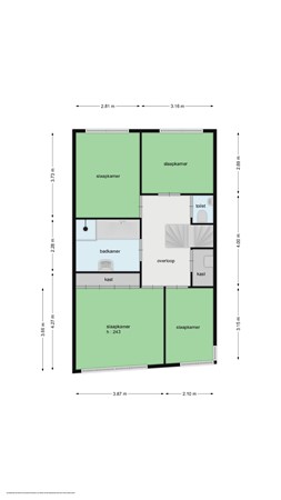 Floorplan - Kloosring 63, 3261 SG Oud-Beijerland