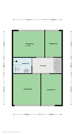 Floorplan - Kruisnetlaan 224, 3192 KD Hoogvliet Rotterdam