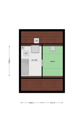 Floorplan - Hoefsmid 24, 3263 CC Oud-Beijerland