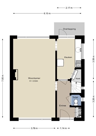 Europastraat 31, 4671 ET Dinteloord - Begane grond - 2D.jpg