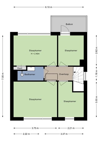 Europastraat 31, 4671 ET Dinteloord - Eerste verdieping - 2D.jpg