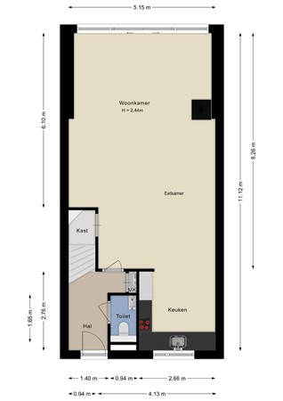 Palingstraat 3, 4617 AD Bergen op Zoom - Begane grond - 2D.jpg