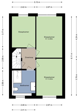 Palingstraat 3, 4617 AD Bergen op Zoom - Eerste verdieping - 2D.jpg