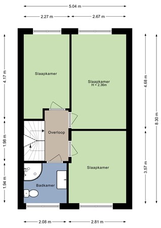 Oudesaag 12, 4651 ZH Steenbergen - Eerste verdieping - 2D.jpg