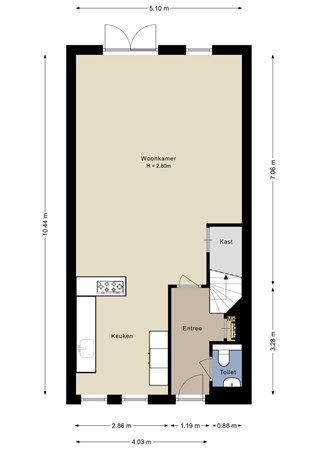 Bastion 29, 4652 GC Steenbergen - Begane grond - 2D.jpg