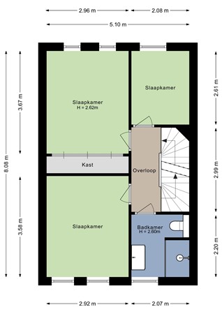 Bastion 29, 4652 GC Steenbergen - Eerste verdieping - 2D.jpg