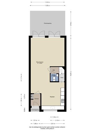 Nassau Bolwerk 9, 4651 TR Steenbergen - Begane grond - 2D.jpg