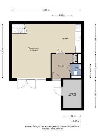 Waterlinie 140, 4652 GB Steenbergen - Begane grond - 2D.jpg