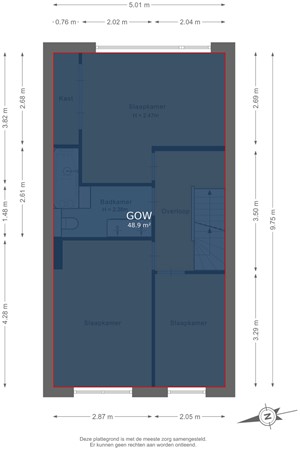 Bereveld 2, 3334 GA Zwijndrecht - Eerste verdieping - markings.jpg