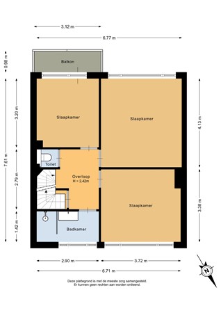 Prinses Irenestraat 25, 3331 GR Zwijndrecht - Eerste verdieping - 2D.jpg