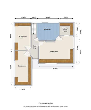 Kruissingel 48, 6088 BC Roggel - Plattegrond 1e VD.jpg