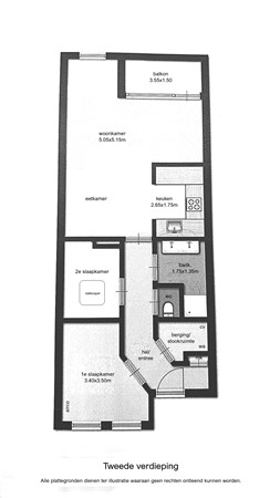 Dorpstraat 96D, 6093 ED Heythuysen - Plattegrond 2e VD.jpg