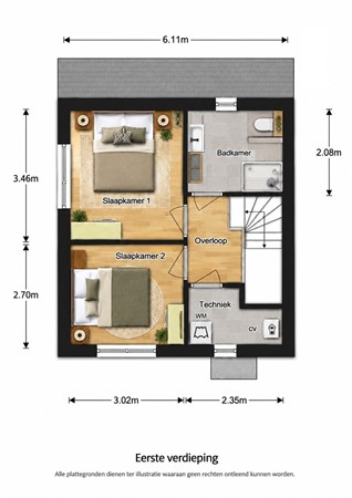 Geenraderweg 34, 6095 AR Baexem - Plattegrond 1e VD.jpg