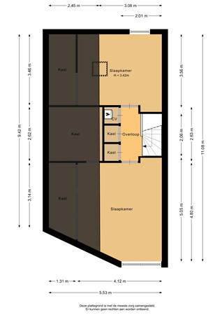 Tjariet 41, 9746 PD Groningen - Tweede verdieping - 2D.jpg