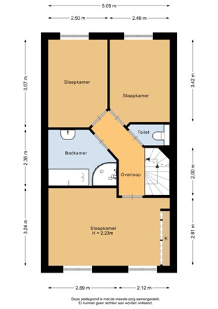 De Waard 233, 9734 CZ Groningen - Eerste verdieping - 2D.jpg