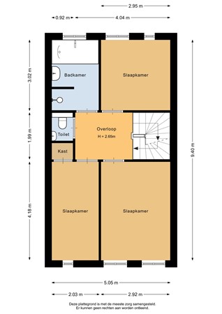 Bernhardlaan 3E, 9744 EK Groningen - Eerste verdieping - 2D.jpg