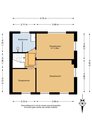 Lindelaan 4, 9301 NC Roden - Eerste verdieping - 2D.jpg