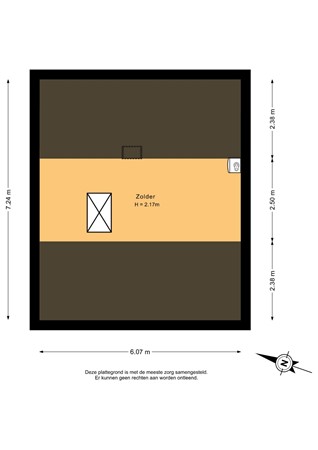 Radiumstraat 5, 9743 SH Groningen - Zolder - 2D.jpg
