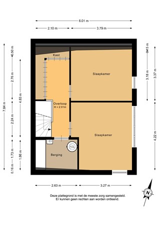 Jaspisstraat 33, 9743 JV Groningen - Tweede verdieping - 2D.jpg