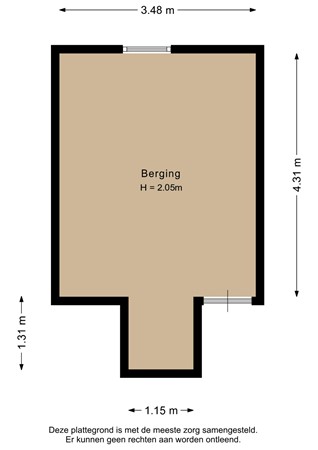 Van Iddekingeweg 184, 9721 CM Groningen - Berging - 2D.jpg