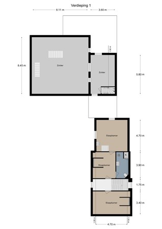 Floorplan - Dorpsstraat 140, 6251 ND Eckelrade