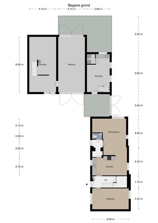 Floorplan - Dorpsstraat 140, 6251 ND Eckelrade