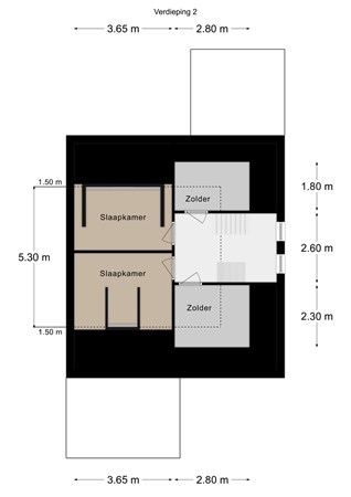 Floorplan - Akerstraat 133, 6445 CP Brunssum