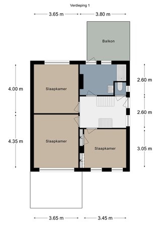 Floorplan - Akerstraat 133, 6445 CP Brunssum