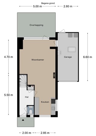 Floorplan - Burgemeester Beckersstraat 1, 6265 AW Sint Geertruid