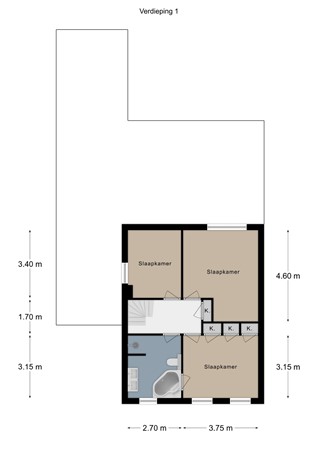 Floorplan - Valkenburgerstraat 38, 6325 BN Berg en Terblijt