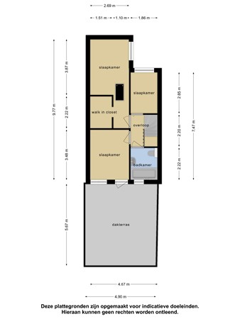 Floorplan - Westvoorstraat 38, 4671 CE Dinteloord