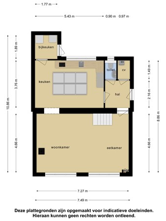 Floorplan - Steenbergseweg 79, 4671 BD Dinteloord