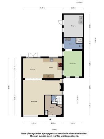 Floorplan - Groene Kruisstraat 64, 4671 EL Dinteloord