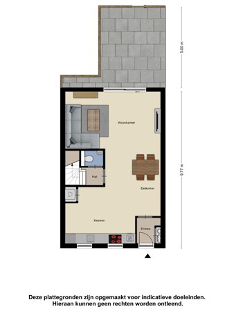 Floorplan - Westerstraat 1B, 4671 CH Dinteloord