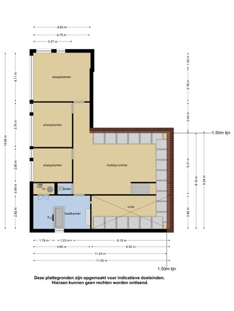 Floorplan - Westgroeneweg 67, 4671 CL Dinteloord
