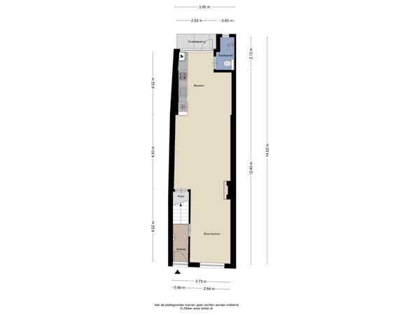 Floorplan - Berenstraat 38, 4651 DN Steenbergen