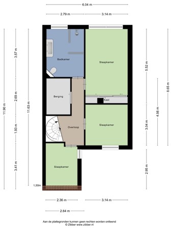 Floorplan - Zuideinde 18, 4671 BK Dinteloord