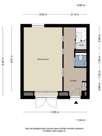 Floorplan - Rozemarijnstraat 3A, 4797 AS Willemstad